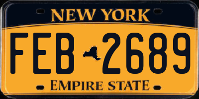 NY license plate FEB2689