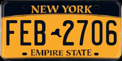 NY license plate FEB2706