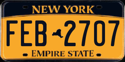 NY license plate FEB2707