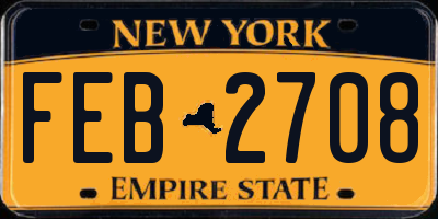 NY license plate FEB2708