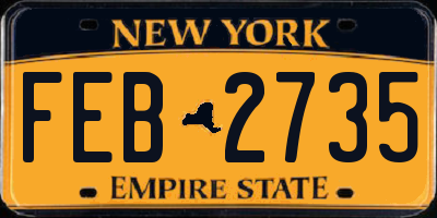 NY license plate FEB2735