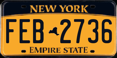NY license plate FEB2736