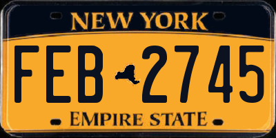 NY license plate FEB2745