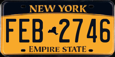 NY license plate FEB2746