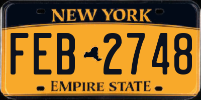 NY license plate FEB2748
