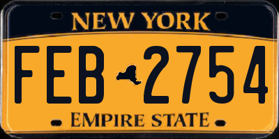 NY license plate FEB2754