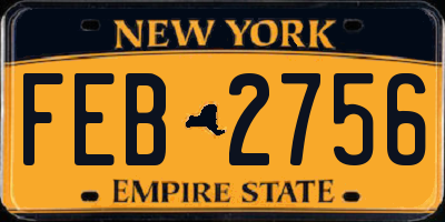 NY license plate FEB2756