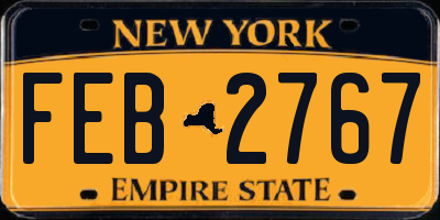NY license plate FEB2767