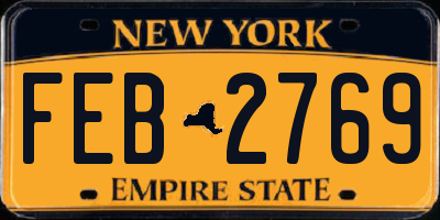 NY license plate FEB2769
