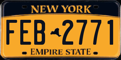 NY license plate FEB2771