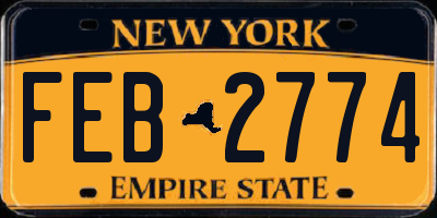 NY license plate FEB2774