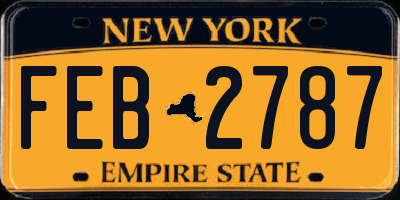 NY license plate FEB2787