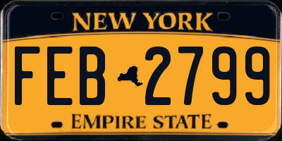 NY license plate FEB2799