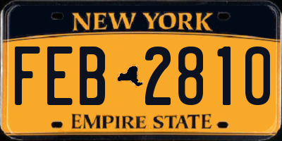 NY license plate FEB2810