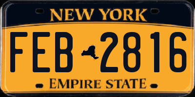 NY license plate FEB2816