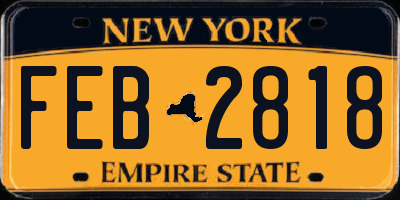NY license plate FEB2818