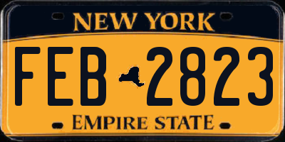 NY license plate FEB2823