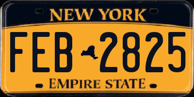 NY license plate FEB2825