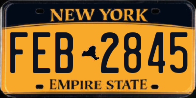 NY license plate FEB2845