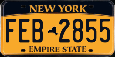 NY license plate FEB2855
