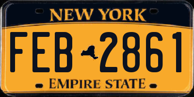 NY license plate FEB2861