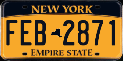NY license plate FEB2871