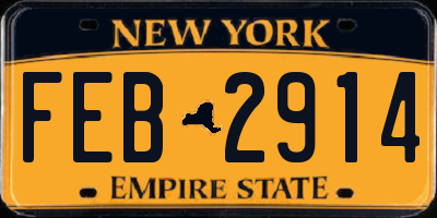 NY license plate FEB2914