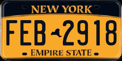 NY license plate FEB2918