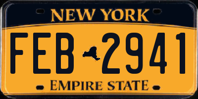 NY license plate FEB2941