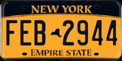 NY license plate FEB2944