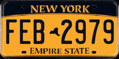 NY license plate FEB2979