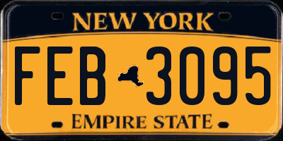 NY license plate FEB3095