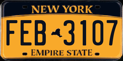 NY license plate FEB3107