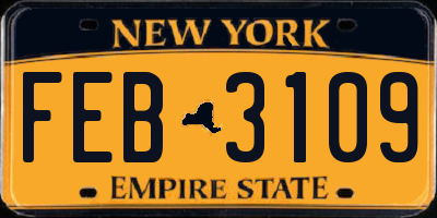 NY license plate FEB3109