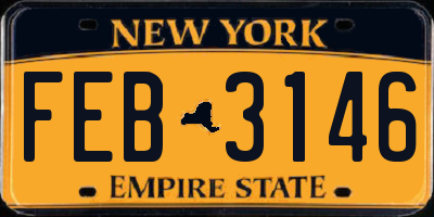 NY license plate FEB3146