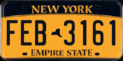 NY license plate FEB3161