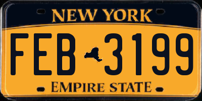 NY license plate FEB3199
