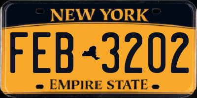NY license plate FEB3202