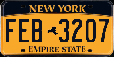 NY license plate FEB3207