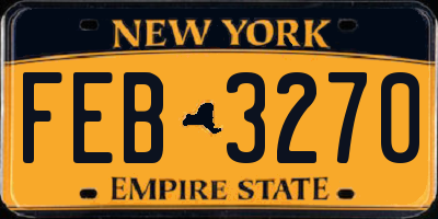 NY license plate FEB3270