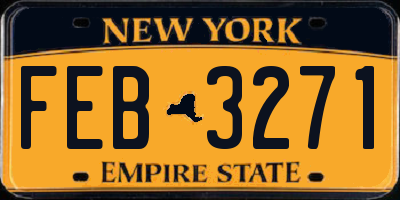 NY license plate FEB3271