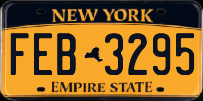 NY license plate FEB3295