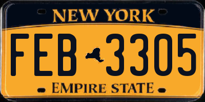 NY license plate FEB3305
