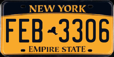 NY license plate FEB3306