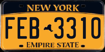 NY license plate FEB3310