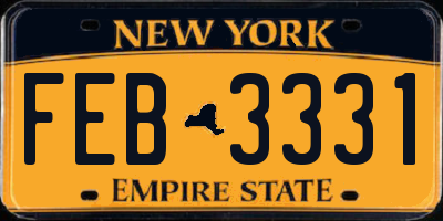 NY license plate FEB3331