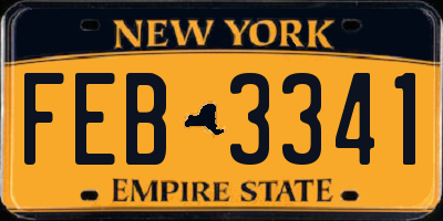 NY license plate FEB3341
