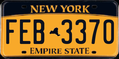 NY license plate FEB3370