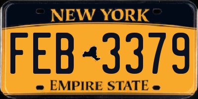 NY license plate FEB3379