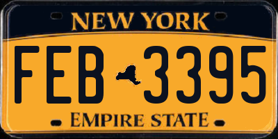 NY license plate FEB3395